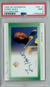 PSA 9 MINT Torry Holt 1999 SP Authentic #TH-A Rookie Card Player's Ink - Picture 1 of 1