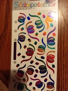 stickopotamus binder Stickers Glittery Squiggles And Shapes - Picture 1 of 1