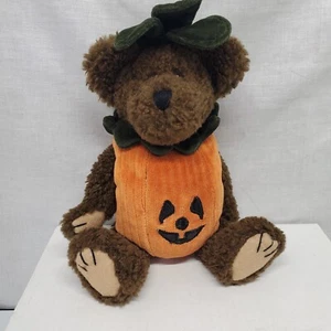 Boyds Bears Pumpkin Jack o lantern Plush Teddy Bear Halloween Fall Autumn Decor - Picture 1 of 8