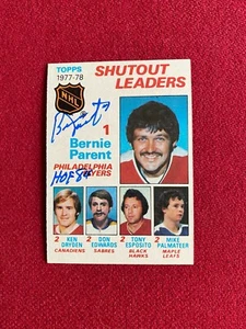 1978, Bernie Parent, "Autographed" (TOPPS) "INS" Trading Card (Vintage) Flyers - Picture 1 of 2