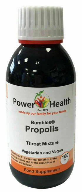 Bee Propolis Throat Mixture for soothing relief. By Power Health - 150ml bottle