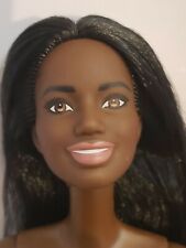 NEW  Barbie NUDE Doll AFRICAN AMERICAN ARTICULLATED  LONG  HAIR