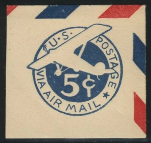 1929 #UC1 (Border b) AIR POST Stamped Envelopes Stationery Cut Squares Mint - Picture 1 of 2