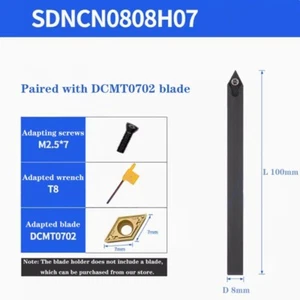 8*8mm SDNCN0808H07 CNC Lathe External Turning Tool Holder for DCMT0702 Insert - Picture 1 of 8