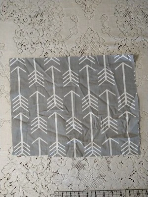 Premier Prints Fabric Gray Arrows Cotton Home Decor Remnant 12" L x 15" Wide - Image 1 of 2