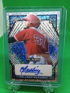 2021 Leaf Flash Orlando Martinez Platinum Blue XRC Auto 26/50 BA-OM2 Angels - Picture 1 of 2