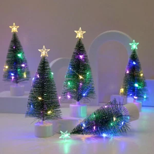 Luminous Small Christmas Tree with LED Lights Xmas Tabletop Ornaments Home Decor - Picture 1 of 14