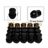 20-Pack Black Large Seat Acorn Lug Nuts – 14x1.5, 7/8" Hex – Dodge OE Factory Style – Coyote