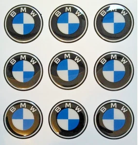 BMW sticker 3D doming car sticker decal blue white black 5 cm round New - Picture 1 of 7