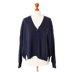 Cárdigan mujer HESSNATUR azul 90% lana virgen 10% cachemira talla L 13261 - Imagen 1 de 6