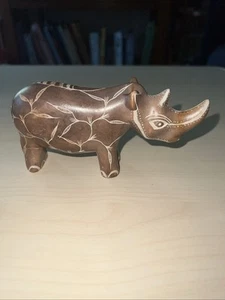 Hand Carved Rhinoceros Polished - Picture 1 of 10