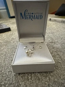 DISNEY LITTLE MERMAID NECKLACE & EARRINGS BOXED SET DISNEY STORE - Picture 1 of 3