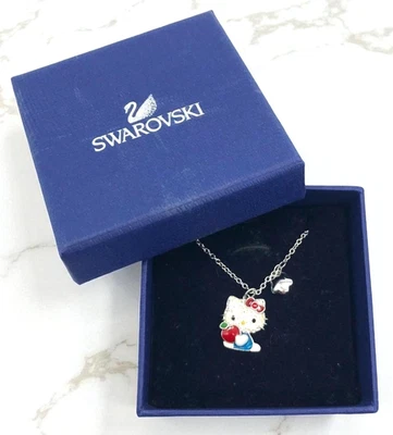 Swarovski Sanrio Hello Kitty Halskette Anhänger 1,5×1,4 cm mit Box Originalware - Bild 1 von 4
