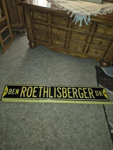 Rare Pittsburgh Steelers Ben Roethlisberger Dr Metal Sign 36X6 - Picture 1 of 10