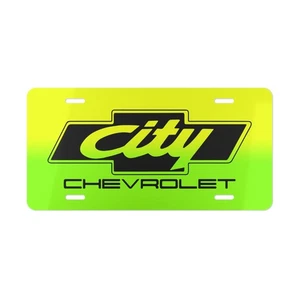 Days of Thunder Movie - City Chevrolet - Vanity Plate Aluminum Pre-drilled Holes - Picture 1 of 5