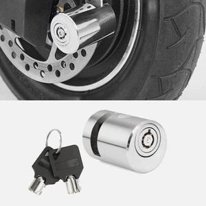 Motorcycle Bicycle Bike Anti-theft SECURITY LOCK Wheel Disc Brake Lock Silver - Picture 1 of 10