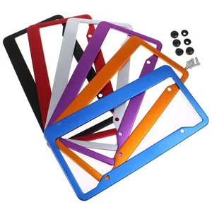 1Pc Universal US Auto Car Aluminum License Plate Frame Cover Car Accessa zo - Picture 1 of 17