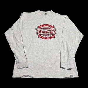 Camisa De Colección Años 90 Fear for Sports Coca Cola Gris Manga Larga Para Hombre L - Imagen 1 de 8
