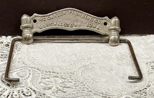 Antique Toilet Paper Holder McCarten Plumbing Co. Marshalltown, Iowa VERY RARE - Picture 1 of 4