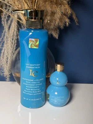 LUXE Snapchat Diamond Blue Glutathione + Collagen Body Milk 500ml + Serum