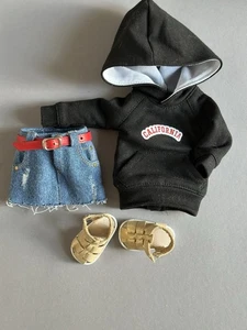 Ropa de muñecas sudadera con capucha falda sandalias conjunto de muñecas Paola Reina 32 Cm nuevo - Imagen 1 de 8