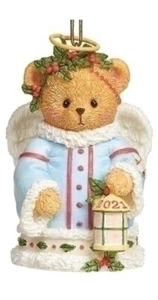 Cherished Teddies 2021 Dated Annual Angel Bell Xmas Teddy Bears Ornament 134207 - Picture 1 of 1