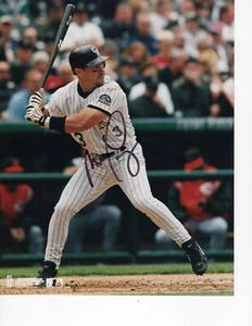 COLORADO ROCKIES MIKE LANSING SIGNED 8X10 - Imagen 1 de 1