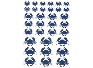 Krabbe 33 Stck. 0,5 bis 1 Zoll blau geschmolzenes Glas Aufkleber - Bild 1 von 1