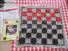 Jumbo Checker Rug Game - Complete 27" X 27"