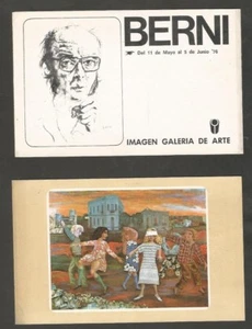 Brochure A Berni Invitation & Catalogue + Rafael Alberti Poem 1976 + Card !!! - Imagen 1 de 2
