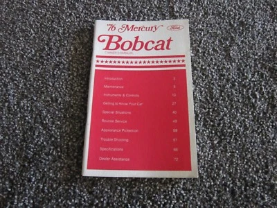 Mercury Bobcat 1976 guía del propietario manual original OEM  Foto 1 de 2