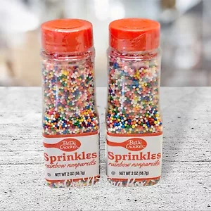 2 Betty Crocker Decoration Rainbow Nonpareils ~ Sprinkles ~2.oz Each - Picture 1 of 2