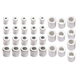 30pcs A/C Fittings Beadlock Crimp Ferrules For Reduced Barrier Hose #3-#8 A8 - Picture 1 of 5