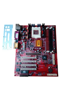 Vintage RARO ROJO! M920LR SOCKET PLACA BASE 423 Probado funcionando - Imagen 1 de 3