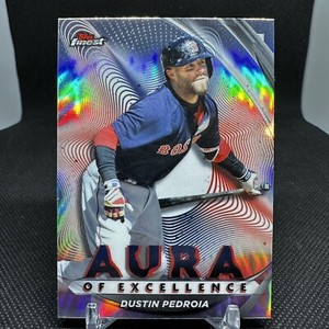 2022 Topps Finest Aura Of Excellence Refractor #AE-DP Dustin Pedroia Red Sox⚡️
