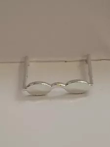 BARBIE DOLL OR KEN SILVER SMALL OVAL SUNGLASSES - Picture 1 of 5
