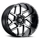 4 New 20X9 Vision 360 Sliver Black Machined Face 6X1397 6X55 Et0 Wheels Rims