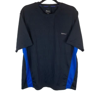 Reebok schwarz blau Training Kurzarm T-Shirt Tee Größe Herren Large L - Bild 1 von 12