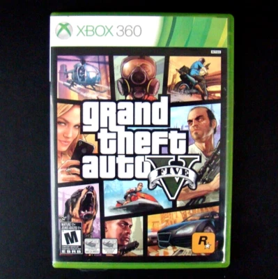 Grand Theft Auto V Microsoft Xbox 360 Video Game GTA 5 Rockstar CIB Manual Map - Image 1 of 3