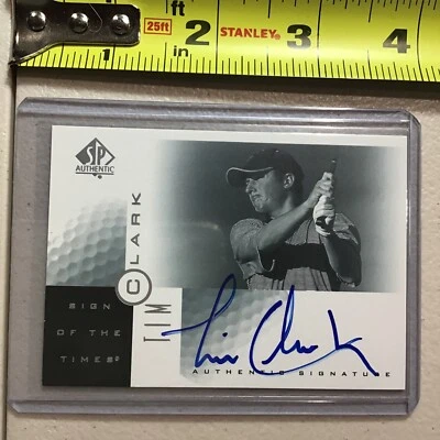 Tim Clark Upper Deck SP Authentic Signed Auto Golf Card Signature Sign Times - Image 1 of 4