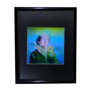 Shakespeare Matted Hologram Picture, 3D Embossed Type Animated Stereogram Framed - Picture 1 of 7