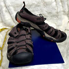 EDDIE BAUER Men's TROY Brown Leather Bump Toe Cinch Cord Sandals Size 10 EUC
