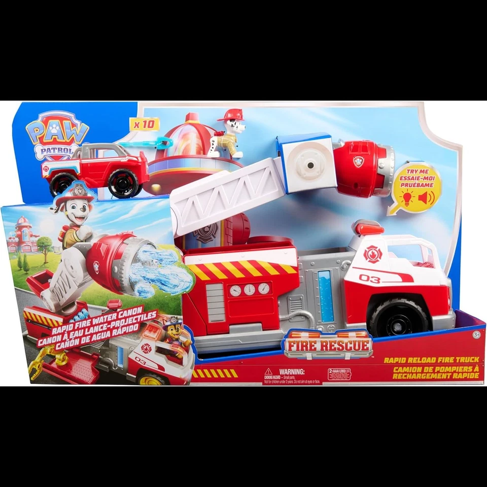 PAW Patrol Fire Rescue Ricarica Rapida Camion dei Pompieri e Fig Maresciallo - Immagine 1 di 1