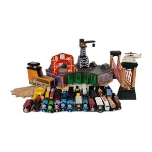 Wooden Railway Toys "Match Thomas & Friends, Brio" Trains Vintage T84 Huge Lot - Picture 1 of 18