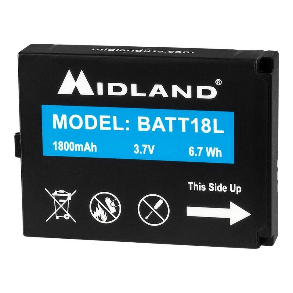 MIDLAND  SKU#:807T25,MFR#:BATT18L,1800mAh 807T25 - Image 1 of 1