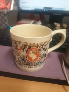 Burleigh Ware King Edward Krönung Tasse Dame Laura Knight Tasse 1937 selten - Bild 1 von 8