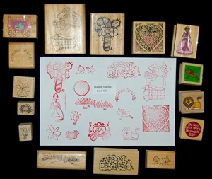VINTAGE Stempel 15 Stück schöne Auswahl! Lot # 107 - Bild 1 von 3
