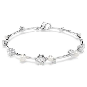 Swarovski Constella Tennis Bracelet, Crystal Pearl White, Rhodium Plated 5707511 - Picture 1 of 6