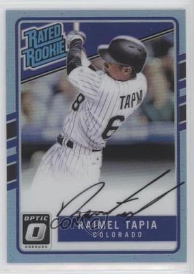 2017 Panini Donruss Optic Carolina Blue Prizm /35 Raimel Tapia #RRS-RT Auto RC - Image 1 of 2