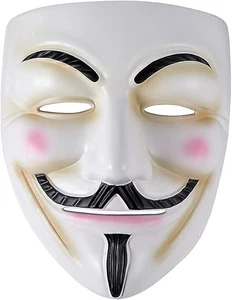 WLPARTY V for Vendetta Quality Mask Anonymous Hacker Masks For Halloween - Picture 1 of 3